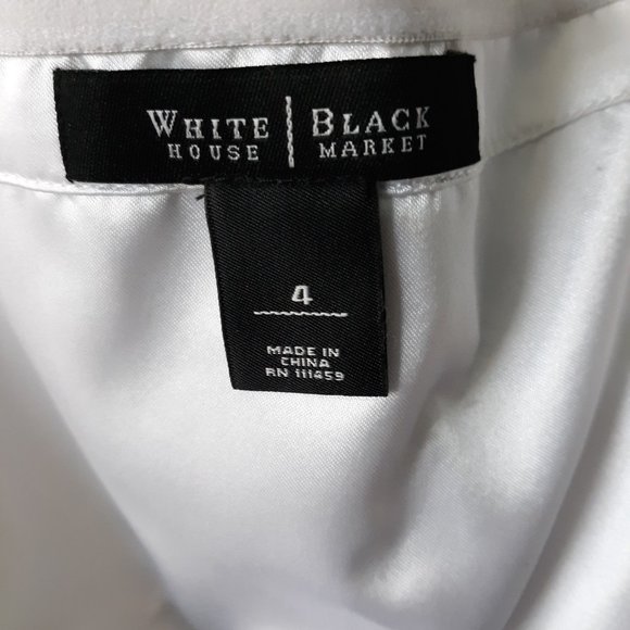 White House Black Market strapless dress black & white Size 4 - Picture 6 of 7